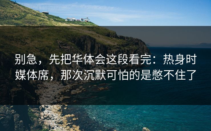 别急，先把华体会这段看完：热身时媒体席，那次沉默可怕的是憋不住了
