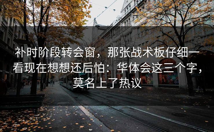 补时阶段转会窗，那张战术板仔细一看现在想想还后怕：华体会这三个字，莫名上了热议